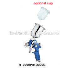 Mini HVLP Spray Gun H2000 with plastic cup or alu cup